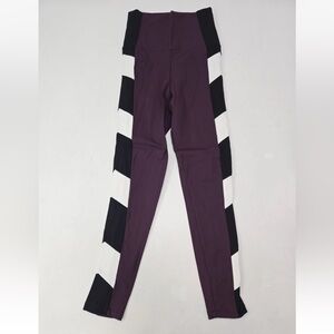 Port De Bras Single Arrow High Waisted Athletic Leggings Fig Black Size S Women